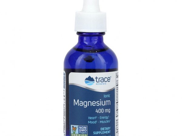 Trace Minerals ®, ионный магний, 400 мг, 59 мл (2 жидк. унции)