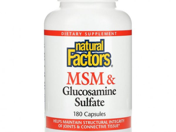 Natural Factors, МСМ и глюкозамин сульфат, 180 капсул