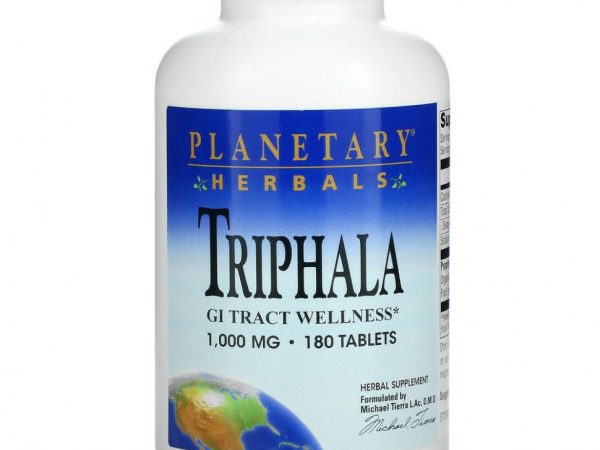 Planetary Herbals, Triphala, здоровье желудочно-кишечного тракта, 1000 мг, 180 таблеток