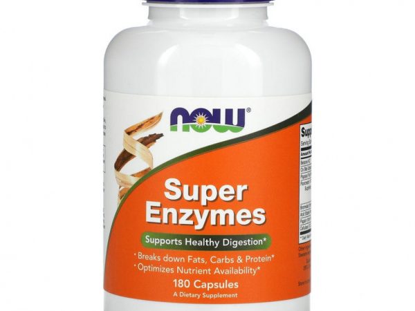 NOW Foods, суперферменты, 180 капсул