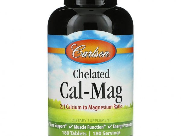 Carlson Labs, Chelated Cal-Mag, 180 таблеток