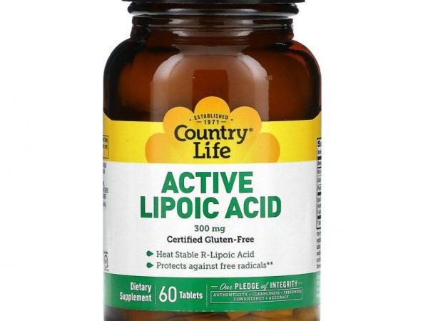Country Life, Active Lipoic Acid, Time Release, 300 mg, 60 Tablets