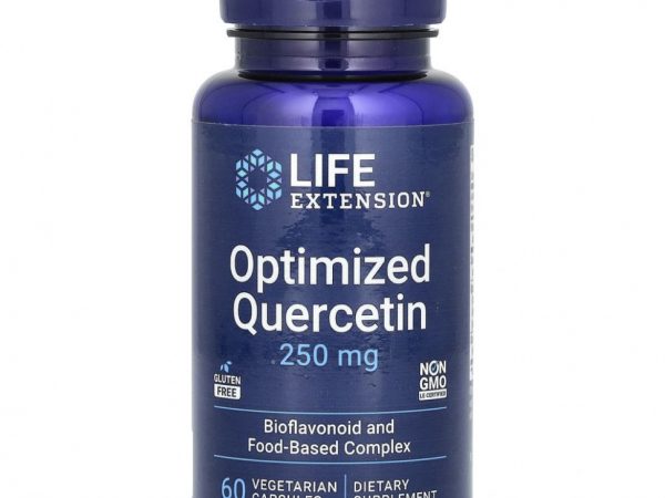 Life Extension, оптимизированный кверцитин, 250 мг, 60 вегетарианских капсул