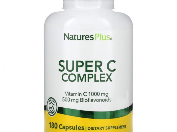 NaturesPlus, Суперкомлекс витаминов С, 180 растительных капсул