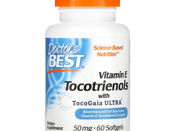 Doctor's Best, Токотриенолы с EVNol SupraBio, 50 мг, 60 капсул