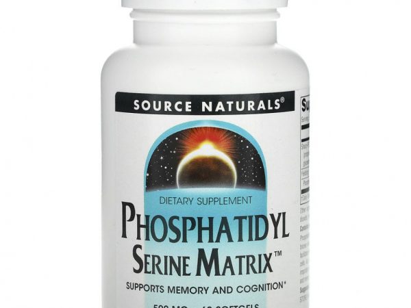 Source Naturals, Фосфатидилсериновая матрица, 500 мг, 60 мягких таблеток