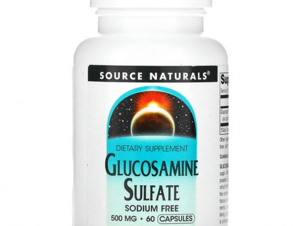 Source Naturals, Glucosamine Sulfate, Sodium Free, 500 mg, 60 Capsules