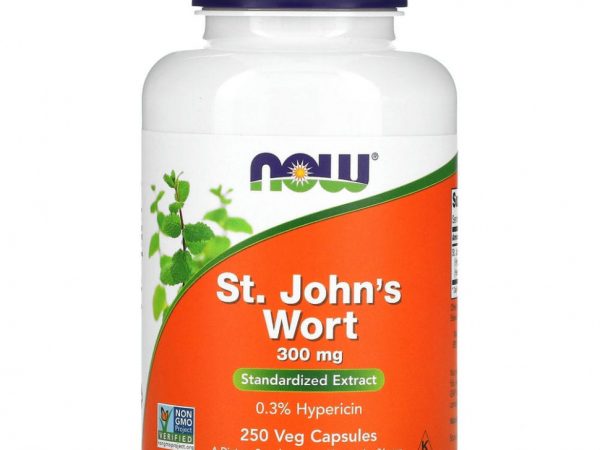 NOW Foods, Зверобой, 300 мг, 250 вегетарианских капсул