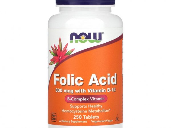 NOW Foods, фолиевая кислота, 800 мкг, 250 таблеток