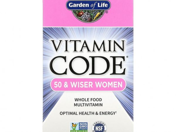Garden of Life, Vitamin Code, мультивитамины из цельных продуктов для женщин от 50 лет, 240 вегетарианских капсул