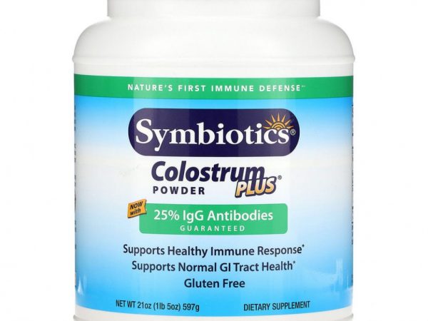 Symbiotics, Colostrum Plus, молозиво в порошке, 597 г (1,3 фунта)