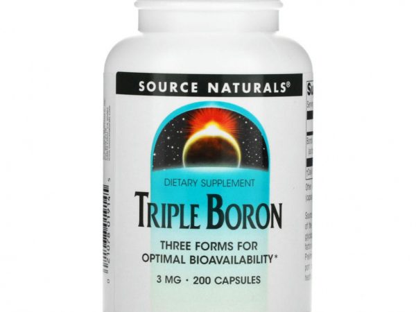 Source Naturals, Triple Boron, 3 мг, 200 капсул