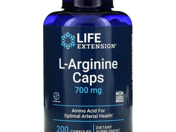 Life Extension, L-аргинин, 700 мг, 200 капсул