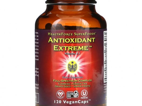HealthForce Superfoods, Antioxidant Extreme, версия 9.1, 120 веганских капсул