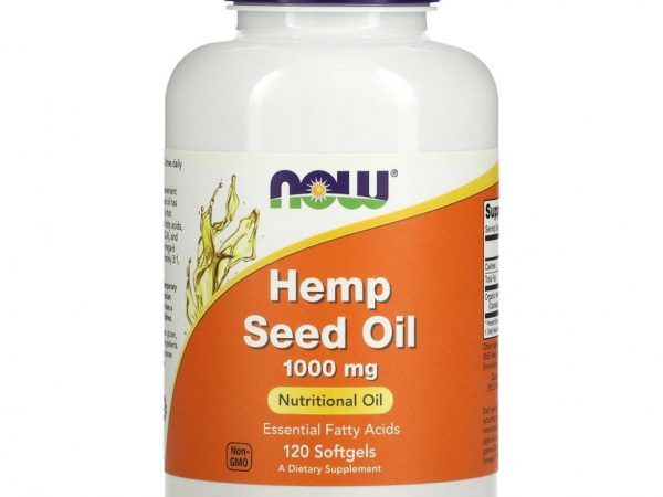 NOW Foods, Масло семян конопли, 1000 мг, 120 мягких таблеток
