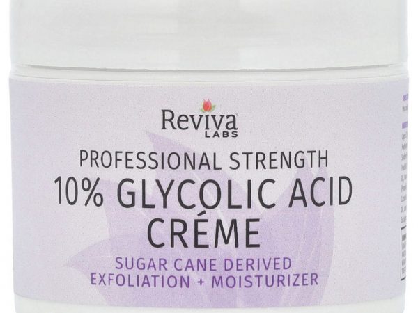 Reviva Labs, крем с 10% гликолевой кислотой, с антивозрастным эффектом, 55 г (2,0 унции)