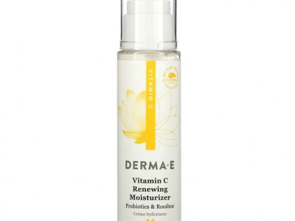 Derma E, восстанавливающий увлажняющий крем с витамином C, пробиотиками и экстрактом ройбуша, 60 мл (2 жидк. унции)