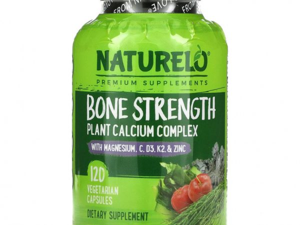 NATURELO, для здоровья костей, комплекс кальция на растительной основе, 120 вегетарианских капсул