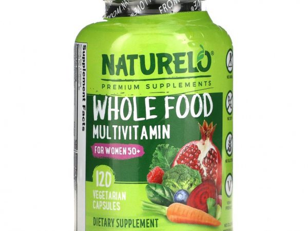NATURELO, мультивитамины из цельных продуктов для женщин старше 50 лет, 120 вегетарианских капсул