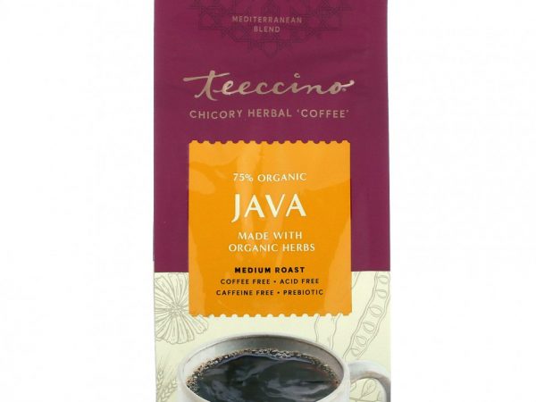 Teeccino, Травяной кофе из цикория Ява, средней обжарки, без кофеина, 11 унций (312 г)