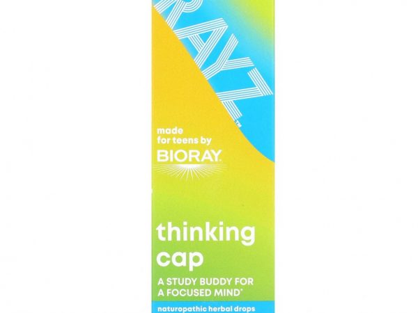 Bioray Inc., Rayz, Thinking Cap, натуропатические травяные капли, лимон, 59 мл (2 жидк. Унции)