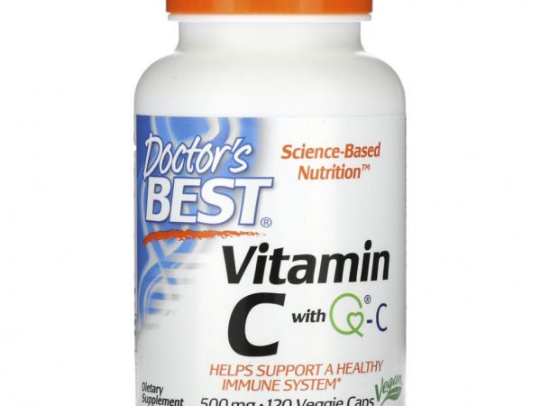 Doctor's Best, Витамин C с Quali-C, 500 мг, 120 вегетарианских капсул