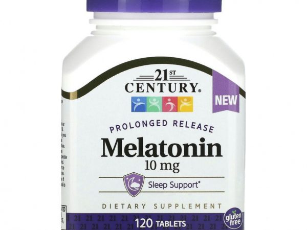 21st Century, Melatonin, Prolonged Release, 10 mg , 120 Tablets