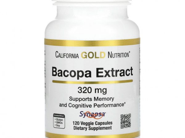 California Gold Nutrition, экстракт бакопы, 320 мг, 120 растительных капсул
