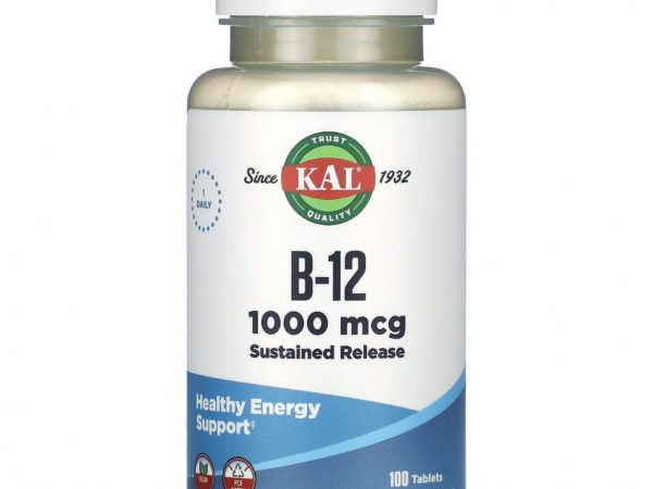 KAL, Витамин B-12, 1000 мкг, 100 таблеток
