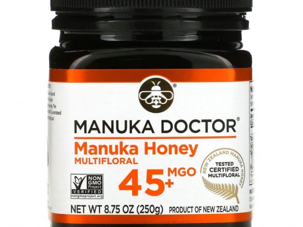 Manuka Doctor, мед манука из разнотравья, MGO 45+, 250 г (8,75 унции)