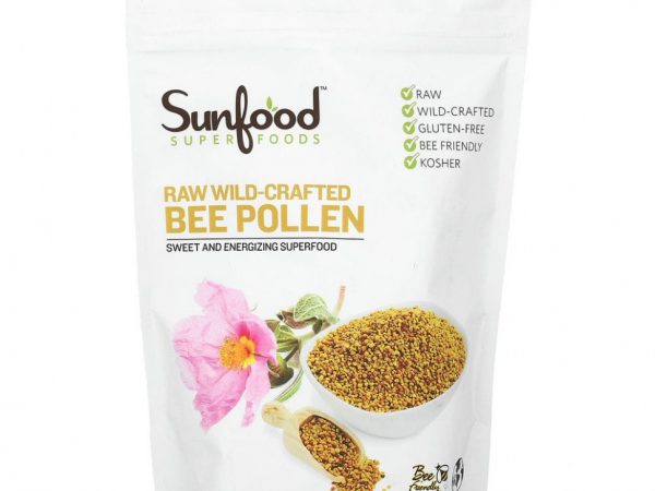 Sunfood, сырая пчелиная пыльца, собранная с дикорастущих растений, 227 г (8 унций)