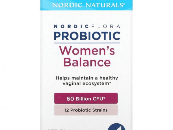 Nordic Naturals, Nordic Flora, пробиотик для женщин, 60 млрд КОЕ, 30 капсул