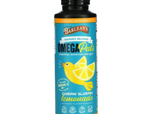 Barlean's, Omega Pals, незаменимые питательные вещества для детей, со вкусом лимонада, 227 г (8 унций)