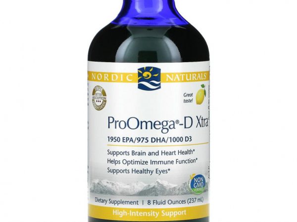 Nordic Naturals, ProOmega-D Xtra, лимон, 237 мл (8 жидк. Унций)
