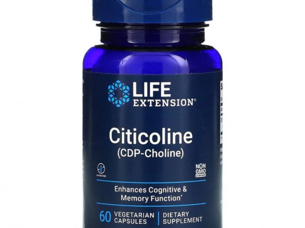 Life Extension, Цитиколин (ЦДФ-холин), 60 вегетарианских капсул