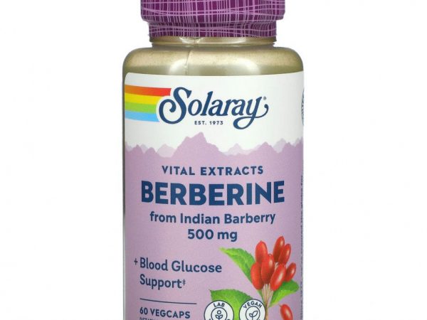 Solaray, Berberine, 500mg, 60 VegCaps