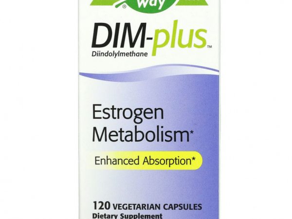 Nature's Way, DIM-plus, метаболизм эстрогенов, 120 вегетарианских капсул