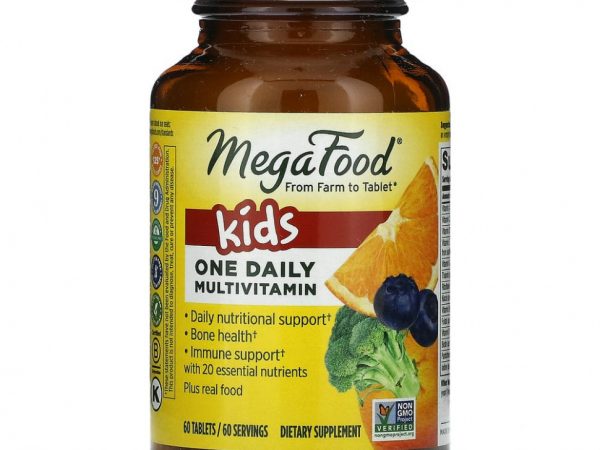 MegaFood, Kids One Daily, витамины для детей, 60 таблеток