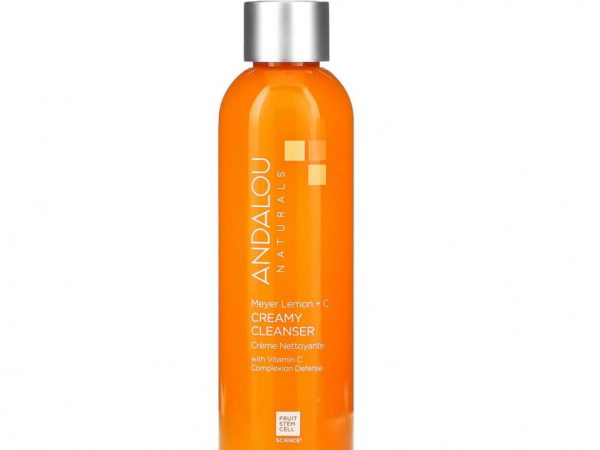 Andalou Naturals, очищающее крем-молочко с лимоном Мейера и витамином C, улучшение цвета лица, 178 мл (6 жидк. унций)