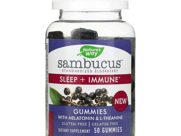 Nature's Way, Sambucus, Sleep + Immune, 50 Gummies