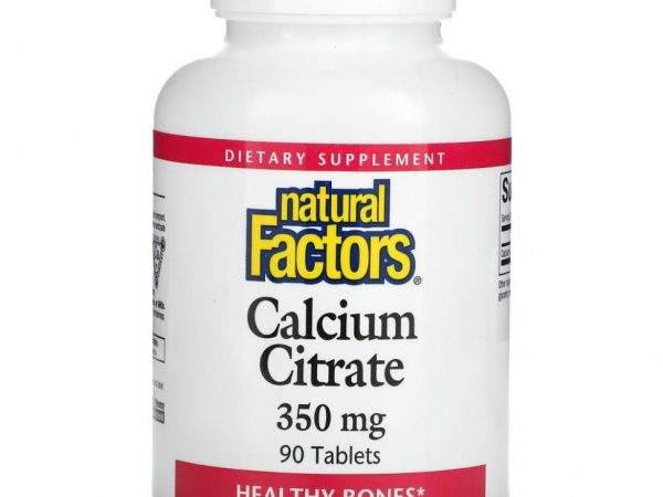 Natural Factors, цитрат кальция, 350 мг, 90 таблеток
