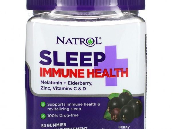 Natrol, Sleep + Immune Health, Berry, 50 жевательных таблеток