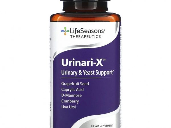 LifeSeasons, Urinari-X, дрожжевая поддержка мочевыводящих путей, 90 вегетарианских капсул
