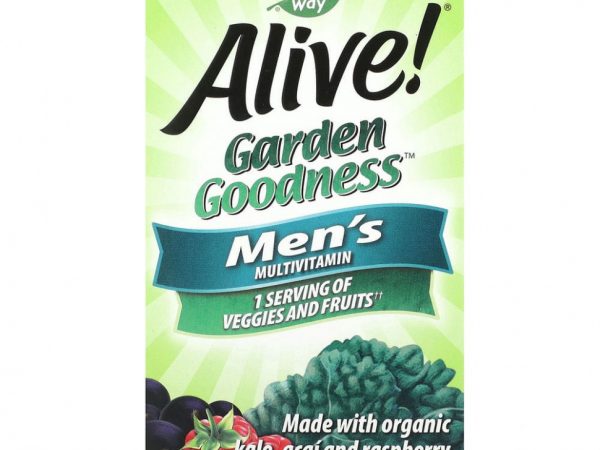 Nature's Way, Alive! Garden Goodness, мультивитамины для мужчин, 60 таблеток