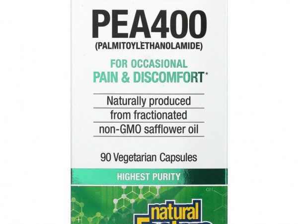 Natural Factors, PEA400, 90 вегетарианских капсул