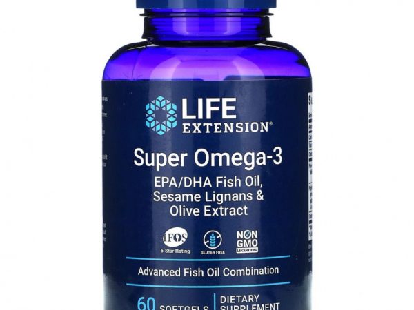 Life Extension, Super Omega-3, 60 мягких таблеток