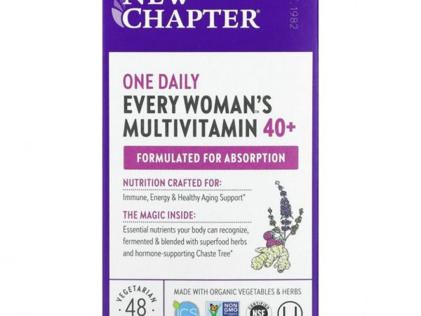 New Chapter, Мультивитамины Every Woman для женщин старше 40 лет, один прием в день, 48 вегетарианских таблеток