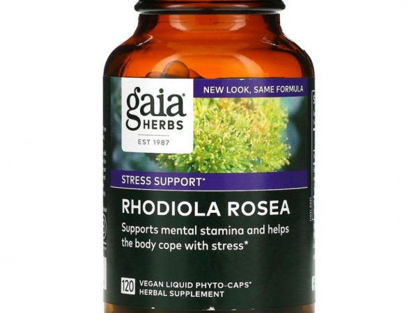 Gaia Herbs, родиола розовая, 120 веганских капсул Liquid Phyto-Caps