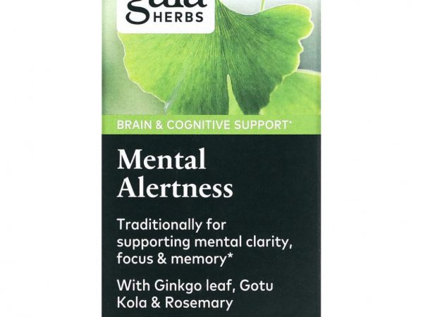 Gaia Herbs, DailyWellness, живость ума, 60 вегетарианских капсул