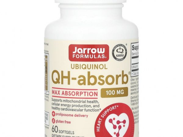 Jarrow Formulas, убихинол QH-Absorb, 100 мг, 60 мягких таблеток